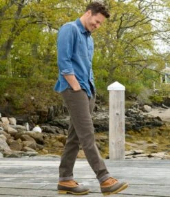 L.L.Bean Men's BeanFlex® Denim Shirt, Traditional Untucked Fit -Outdoor Exploration 514766 0 48