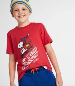 Kids' L.L.Bean X Peanuts Short-Sleeve Tee -Outdoor Exploration 515361 0 45