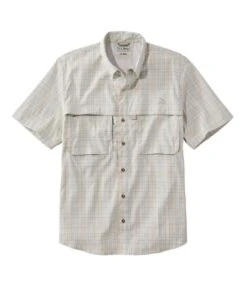 L.L.Bean Men's Tropicwear Shirt, Plaid Short-Sleeve