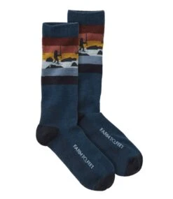 L.L.Bean Adults' Farm To Feet Saco Crew Socks, Light Cushion