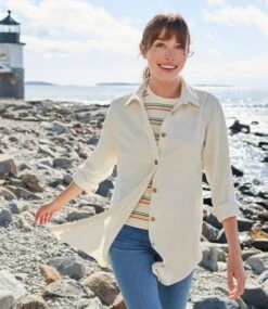 L.L.Bean Women's Comfort Corduroy Relaxed Tunic -Outdoor Exploration 516062 0 47