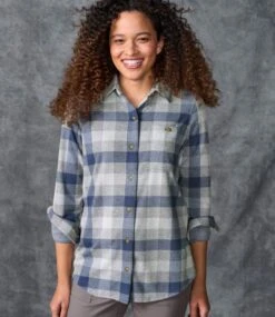 Women's L.L.Bean Favorite Knit Shirt, Plaid -Outdoor Exploration 516090 0 46