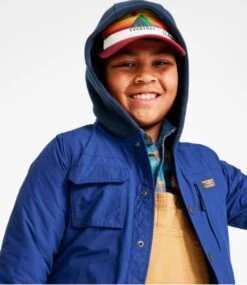 L.L.Bean Kids' Mountain Classic Water-Resistant Shirt Jacket -Outdoor Exploration 516263 0 46