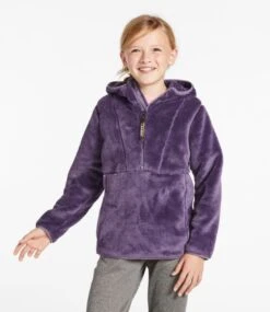Kids' L.L.Bean Hi-Pile Fleece Hooded Pullover -Outdoor Exploration 516264 0 48