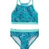 L.L.Bean Girls' Watersports Swimwear, Crop-Top Bikini Set -Outdoor Exploration 516274 51828 41