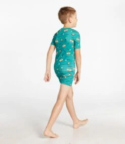 L.L.Bean Kids' Organic Cotton Fitted Pajamas, Short-Sleeve -Outdoor Exploration 516277 0 47