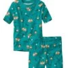 L.L.Bean Kids' Organic Cotton Fitted Pajamas, Short-Sleeve -Outdoor Exploration 516277 51692 41