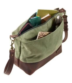 L.L.Bean Waxed Canvas Crossbody -Outdoor Exploration 516285 0 46