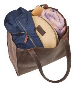 L.L.Bean Stonington Full-Grain Leather Tote -Outdoor Exploration 516327 0 46