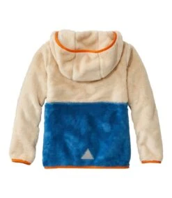 Kids' L.L.Bean Hi-Pile Fleece Hooded Pullover, Colorblock -Outdoor Exploration 516895 0 47