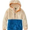 Kids' L.L.Bean Hi-Pile Fleece Hooded Pullover, Colorblock -Outdoor Exploration 516895 51665 41