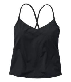 L.L.Bean Women's New Currents Swimwear, V-Neck Tankini Top -Outdoor Exploration 517045 0 45