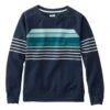 Women's L.L.Bean 24/7 Sweats, Crewneck Stripe -Outdoor Exploration 517144 54202 41