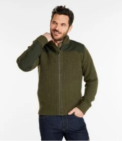 L.L.Bean Men's Commando Sweater, Full-Zip -Outdoor Exploration 517411 0 44