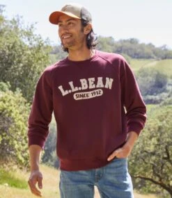 Men's L.L.Bean 1912 Sweatshirt, Raglan Crewneck, Logo -Outdoor Exploration 517591 0 48