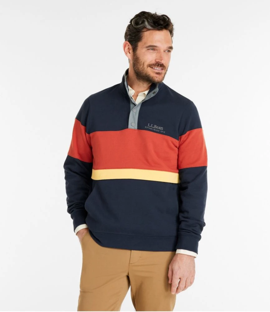 Men's L.L.Bean 1912 Sweatshirt, Anorak, Colorblock 4 Men's L.L.Bean 1912 Sweatshirt, Anorak, Colorblock - Image 2