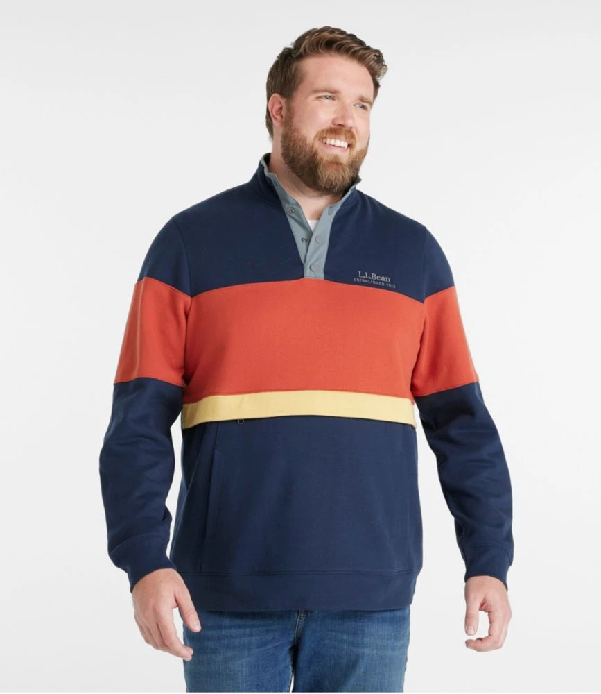 Men's L.L.Bean 1912 Sweatshirt, Anorak, Colorblock 6 Men's L.L.Bean 1912 Sweatshirt, Anorak, Colorblock - Image 4