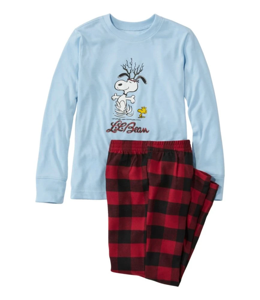 Kids' L.L.Bean X Peanuts Flannel Pajamas 3 Kids' L.L.Bean X Peanuts Flannel Pajamas