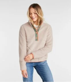 L.L.Bean Women's Bean's Sherpa Fleece Pullover -Outdoor Exploration 519064 0 44