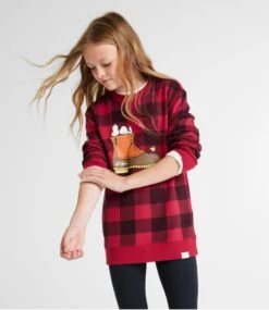 Kids' L.L.Bean X Peanuts Crew Sweatshirt -Outdoor Exploration 519140 0 45