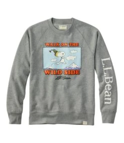 L.L.Bean X Peanuts Adults' Sweatshirt, Crewneck, Wild Side