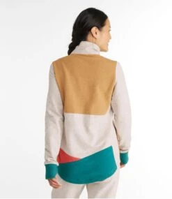 Women's L.L.Bean Cozy Mixed-Knit Pullover, Colorblock -Outdoor Exploration 519175 0 45