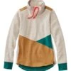 Women's L.L.Bean Cozy Mixed-Knit Pullover, Colorblock -Outdoor Exploration 519175 53217 41