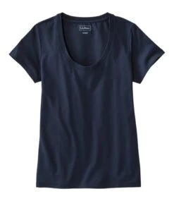 L.L.Bean Women's Soft Stretch Supima Tee, Scoopneck Short-Sleeve