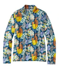 L.L.Bean Women's SunSmart® UPF 50+ Sun Shirt, Quarter-Zip Print 8 L.L.Bean Women's SunSmart® UPF 50+ Sun Shirt, Quarter-Zip Print -Outdoor Exploration 519412 0 45
