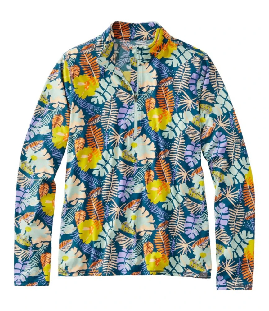 L.L.Bean Women's SunSmart® UPF 50+ Sun Shirt, Quarter-Zip Print 5 L.L.Bean Women's SunSmart® UPF 50+ Sun Shirt, Quarter-Zip Print - Image 3