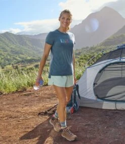 L.L.Bean Women's Supplex Belted Shorts -Outdoor Exploration 519495 0 47