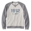 Men's L.L.Bean 1912 Sweatshirt, Raglan Crewneck, Logo, Colorblock -Outdoor Exploration 519523 53396 41
