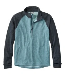 L.L.Bean Men's Adventure Grid Fleece, Quarter-Zip Colorblock