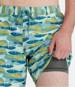 L.L.Bean Men's Vacationland Stretch Swim Trunks, Print 10 L.L.Bean Men's Vacationland Stretch Swim Trunks, Print -Outdoor Exploration 519547 0 46