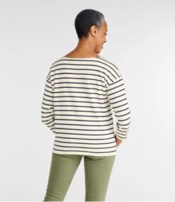 L.L.Bean Women's Heritage Mariner Top, Boatneck Three-Quarter-Sleeve Stripe -Outdoor Exploration 519616 0 45