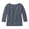 L.L.Bean Women's Heritage Mariner Top, Boatneck Three-Quarter-Sleeve Stripe -Outdoor Exploration 519616 54231 41