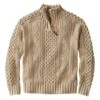L.L.Bean Men's Signature Cotton Fisherman Sweater, Quarter-Zip -Outdoor Exploration 519707 40616 41