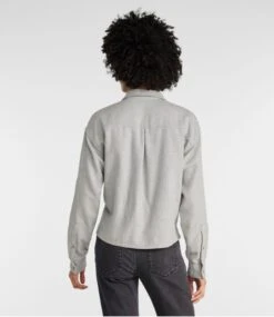L.L.Bean Women's Signature Heritage Textured Flannel Shirt, Cropped -Outdoor Exploration 519722 0 45