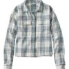 L.L.Bean Women's Signature Heritage Textured Flannel Shirt, Cropped -Outdoor Exploration 519722 34362 41
