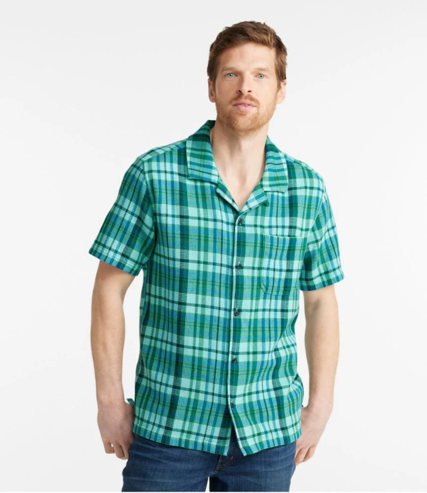 L.L.Bean Men's Rugged Waffle Shirt, Plaid, Traditional Untucked Fit, Short-Sleeve 4 L.L.Bean Men's Rugged Waffle Shirt, Plaid, Traditional Untucked Fit, Short-Sleeve - Image 2