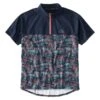 L.L.Bean Men's Comfort Cycling Jersey, Short-Sleeve Print -Outdoor Exploration 519854 53420 41