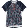 L.L.Bean Women's Comfort Cycling Jersey Print Short-Sleeve