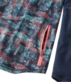 L.L.Bean Women's Comfort Cycling Jersey, Long-Sleeve Print -Outdoor Exploration 519860 0 47