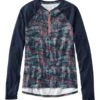 L.L.Bean Women's Comfort Cycling Jersey, Long-Sleeve Print 1 L.L.Bean Women's Comfort Cycling Jersey, Long-Sleeve Print -Outdoor Exploration 519860 53420 41