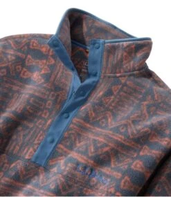 L.L.Bean Adults' Bean's Classic Fleece Pullover, Print -Outdoor Exploration 519939 0 47