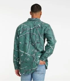 L.L.Bean Men's Chamois Shirt, Traditional Fit, Print -Outdoor Exploration 519995 0 45