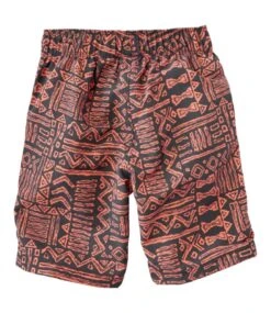 L.L.Bean Kids' Stowaway Shorts, Print -Outdoor Exploration 520020 0 46