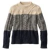 L.L.Bean Women's Signature Cotton Fisherman Sweater, Pullover Colorblock