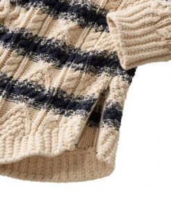 L.L.Bean Women's Signature Cotton Fisherman Tunic Sweater, Stripe -Outdoor Exploration 520233 0 46