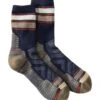 L.L.Bean Men's Smartwool Hike Light Cushion Mid Crew Stripe Sock -Outdoor Exploration 520475 12037 41 1